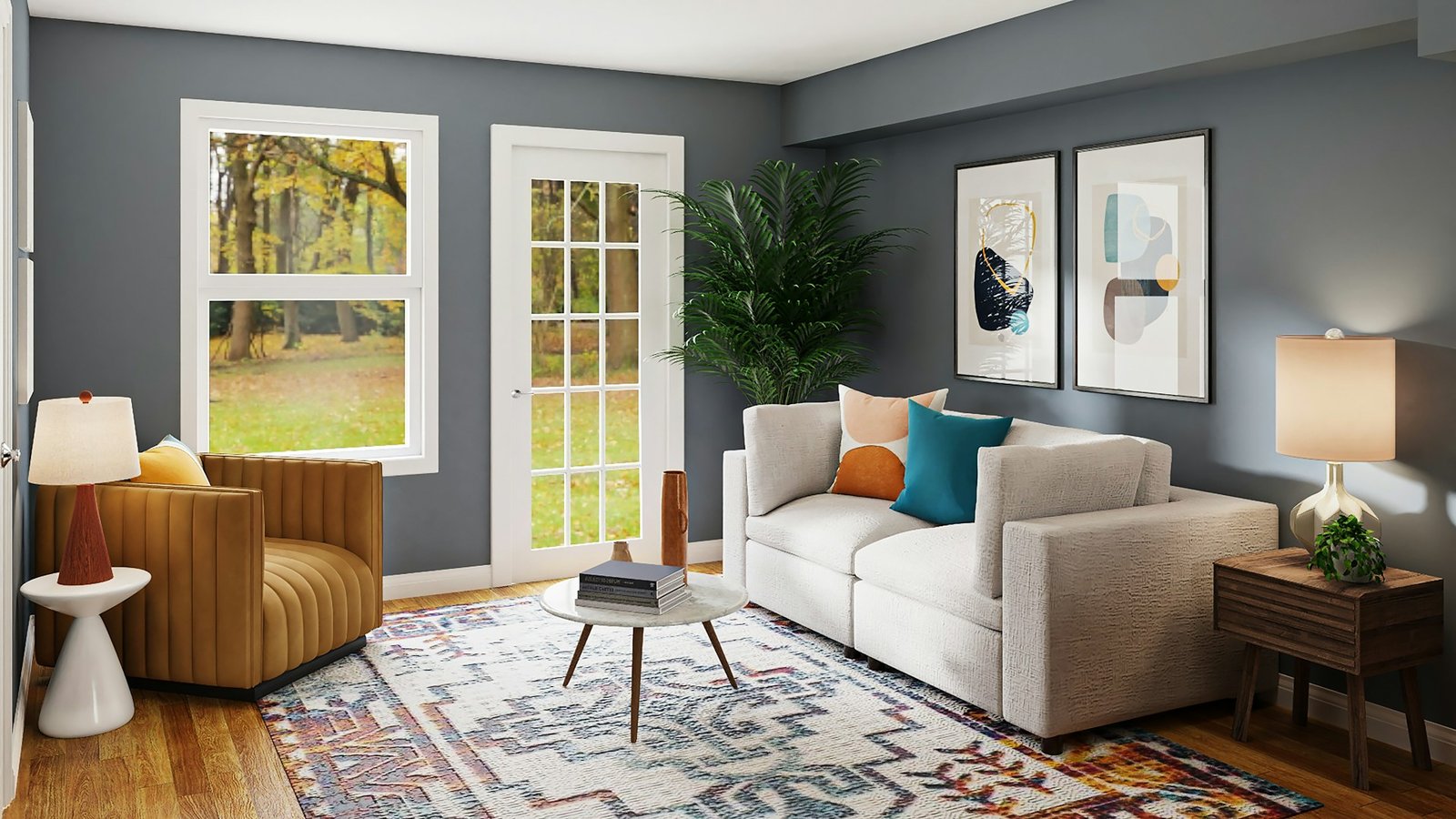 Farbroller streicht weiße Farbe auf eine strukturierte Raufaserwand